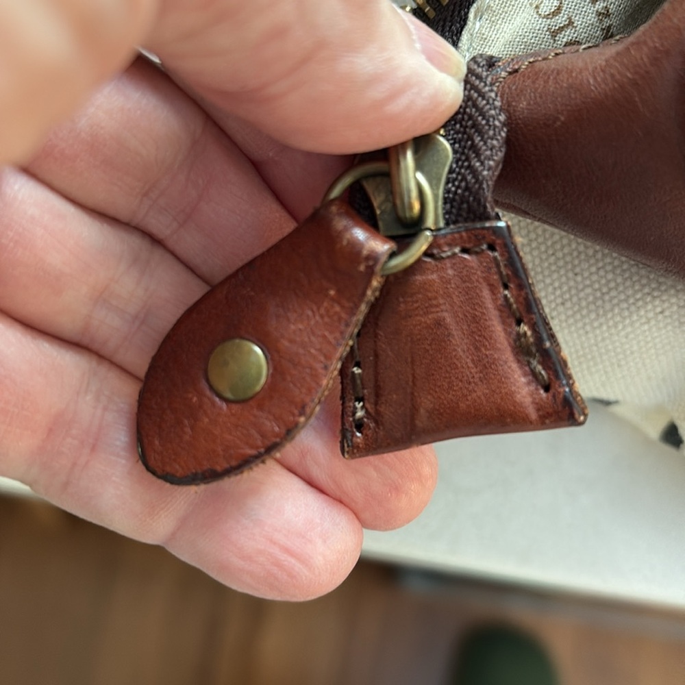 BROWN LEATHER BAGPACK - Picture 9 of 11